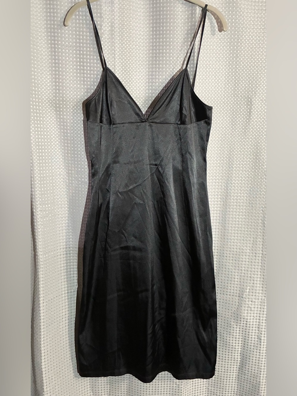 Dolce & Gabbana Black Slip Dress Sz 28/42 US 4 Authentic Hologram Stretch VTG